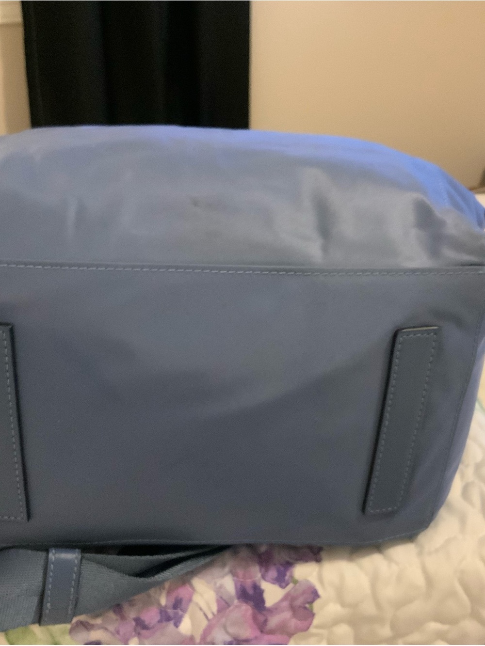 Tory Burch Blue Nylon Tote with Logo Medallion - Picture 4 of 6